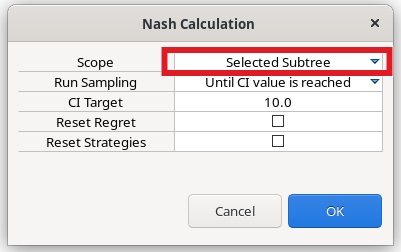 Subtree sampling option